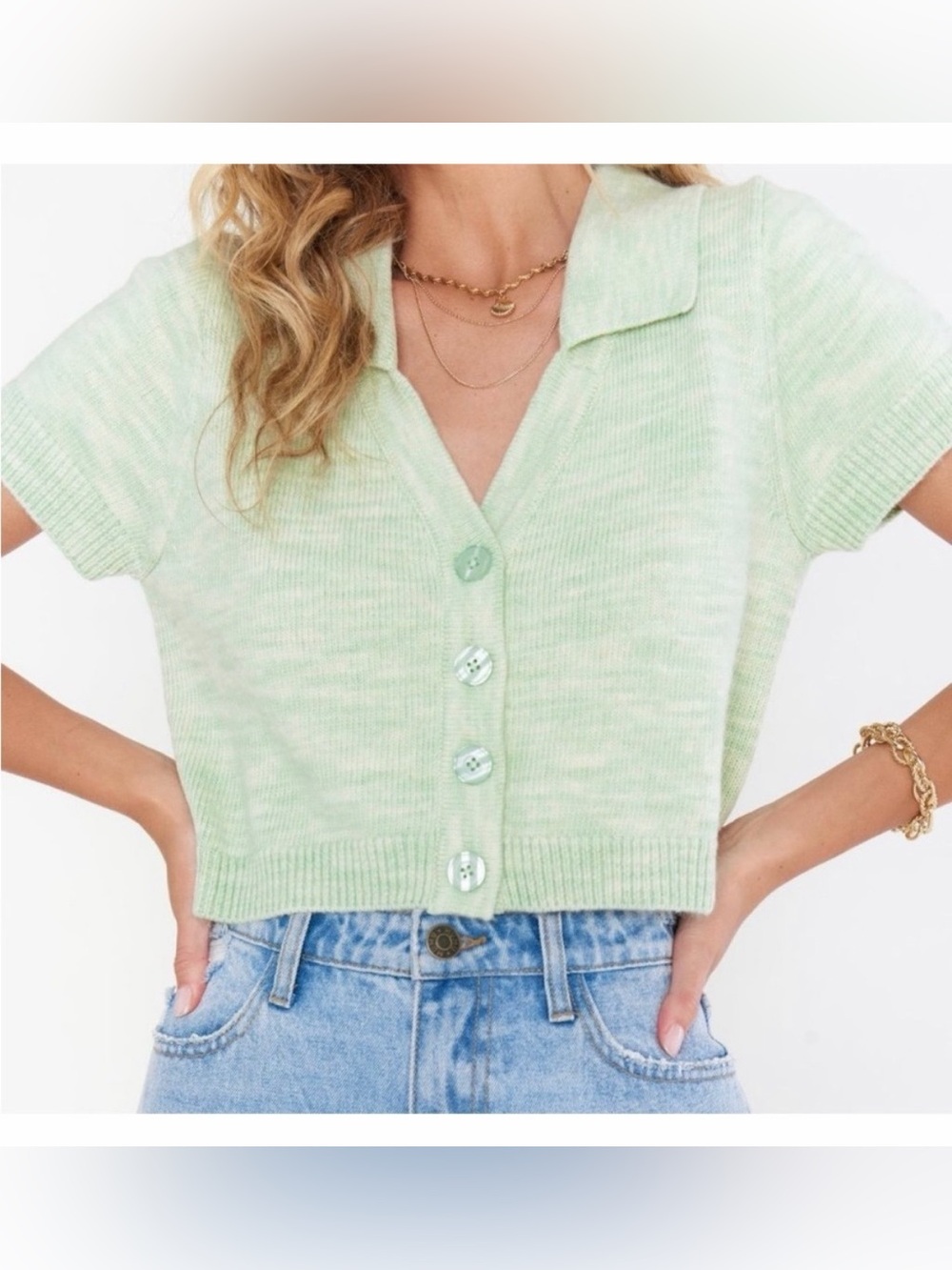 NWOT Show Me Your Mumu Scooter Sweater in Green, Small